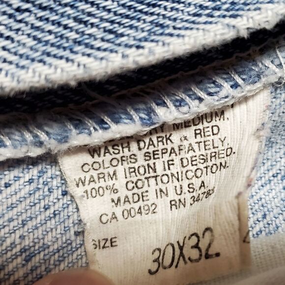 𝅺VINTAGE 1970s-80s Lee Light Distressed Stone Wash High Rise Jeans 30 - Picture 10 of 14